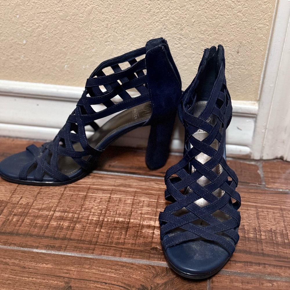 Elegant Navy Strappy Heels